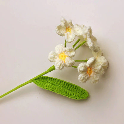 Handmade Crocheted Forget-Me-Not Flowers – Decorative Yarn Floral Accent
