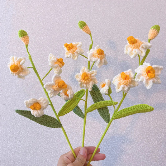 Handmade Crocheted Daffodils – Decorative Yarn Flowers